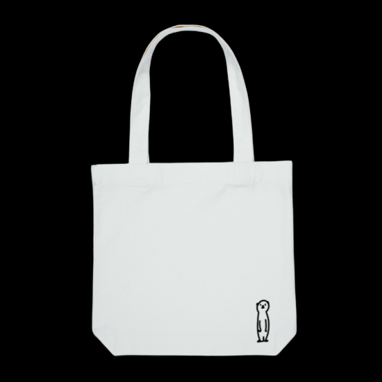 White Meerkat Tote Bag